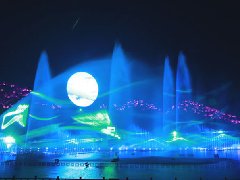 橫店圓明新園歡樂(lè)夜福海景水秀